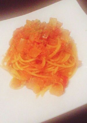 ツナと玉ねぎのトマトクリームパスタ！-レシピのメイン写真