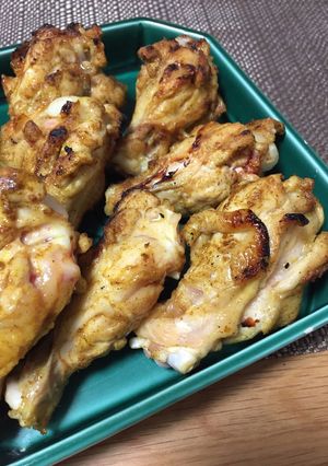 楽チン料理♫グリルでこんがりカレー手羽元-レシピのメイン写真