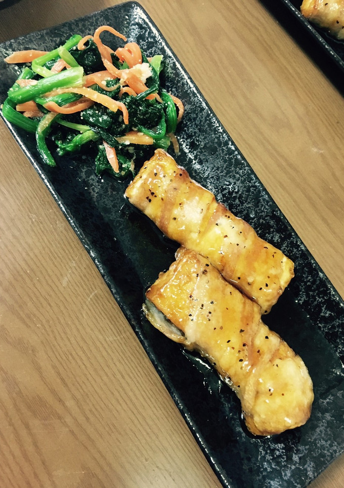簡単ヘルシー 絹厚揚げの豚バラ巻き-レシピのメイン写真