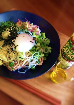 ぶっかけそば with オリーブオイル-レシピのメイン写真