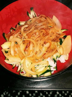 激ウマピリ辛✨さきいか丼-レシピのメイン写真