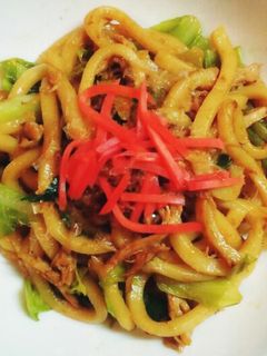 蒸し鶏の焼きうどん-レシピのメイン写真