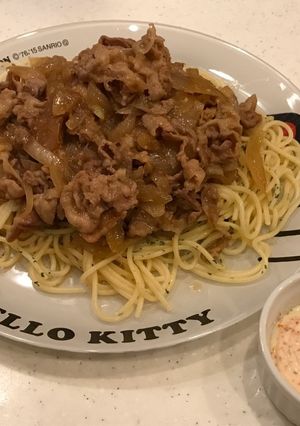 ハマる美味さ！黄金の味で豚焼肉＋パスタ-レシピのメイン写真