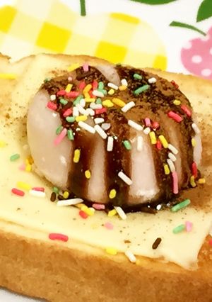 雪見大福トースト シナモン&チョコがけ♡-レシピのメイン写真