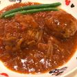 肉汁たくさん!デミトマト煮込みハンバーグ