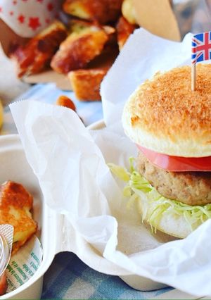 食パンで作るバンズのハンバーガー☆☆☆-レシピのメイン写真