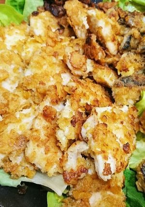 むね肉柔らか♪マヨコーンフレーク焼き-レシピのメイン写真