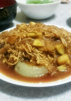 玉ねぎステーキとエリンギのみぞれ餡掛け-レシピのメイン写真
