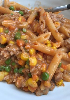 フライパンで☆ずぼらクリームトマトペンネ-レシピのメイン写真