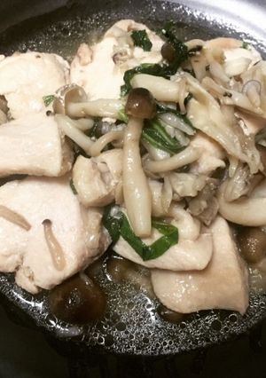 鶏むねときのこの大葉塩炒め煮-レシピのメイン写真