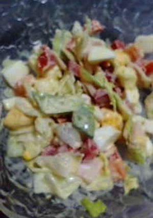 美味しく食べよ〜♪卵と野菜のサラダ-レシピのメイン写真