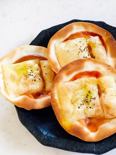 【JKのおやつ】餃子の皮でピザ風おつまみ-レシピのメイン写真