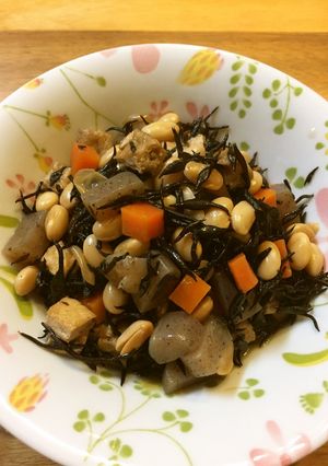 甘すぎない♡ひじき入り五目豆-レシピのメイン写真