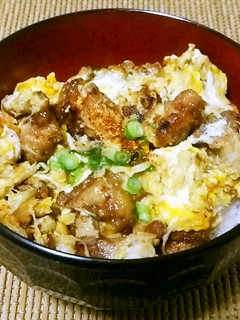 唐揚げリメイク!汁無し炒め親子丼-レシピのメイン写真