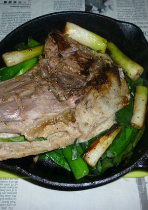 イシスキでまぐろのカマの塩焼き＋焼きネギ-レシピのメイン写真