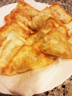 ワンタンの皮の残りでサモサ-レシピのメイン写真