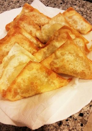 ワンタンの皮の残りでサモサ-レシピのメイン写真