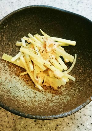 生で！ブロッコリーの茎とツナの和え物-レシピのメイン写真