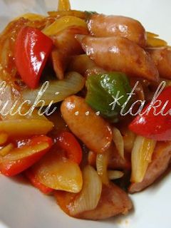 ウインナーと野菜の甘酢炒め-レシピのメイン写真