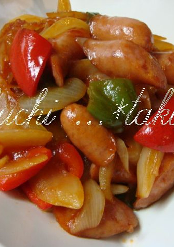 ウインナーと野菜の甘酢炒め-レシピのメイン写真