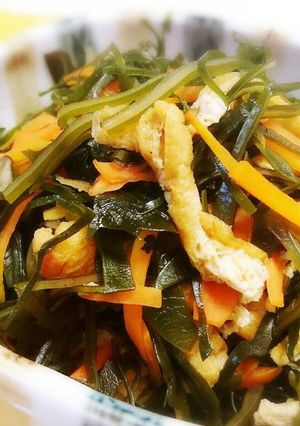 簡単お惣菜♪切り昆布と人参の煮物♪-レシピのメイン写真