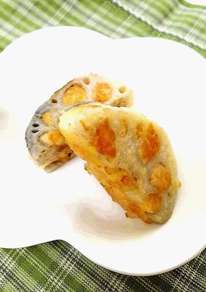 シャキシャキ蓮根とモチモチ海老はんぺん-レシピのメイン写真