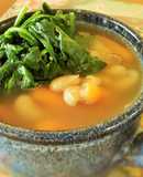 白豆とほうれん草のシンプルスープ