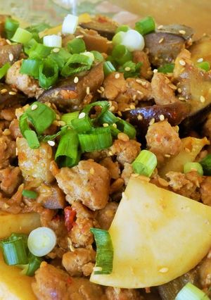 茄子とカブと豚ひき肉のピリ辛炒め-レシピのメイン写真