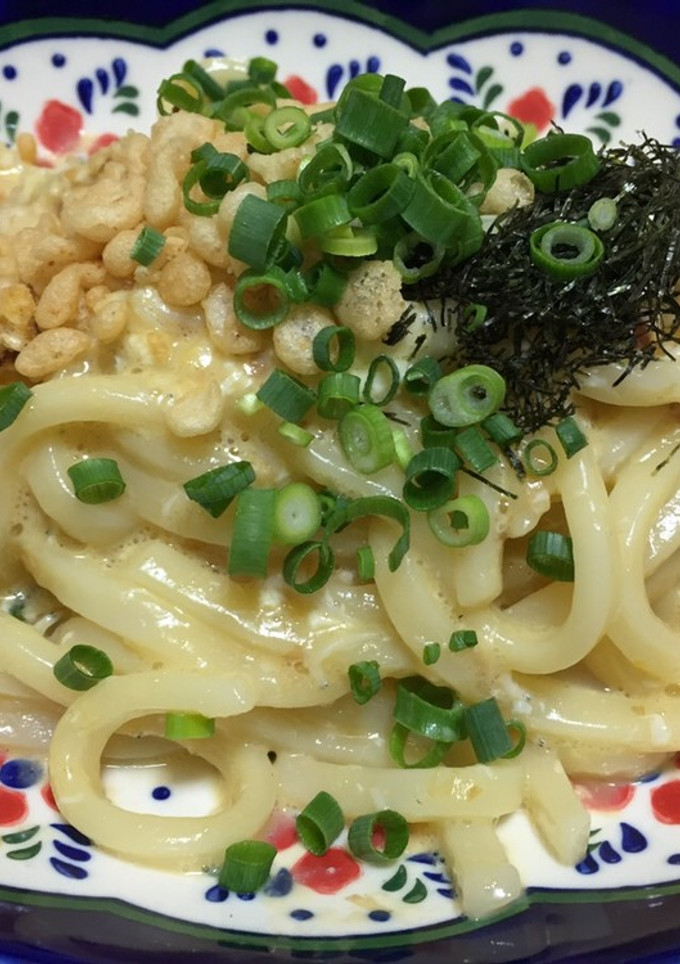 簡単☆鍋一つ♬しらすと大葉の釜玉うどん♬-レシピのメイン写真