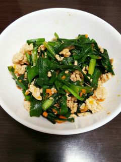ニラとひき肉のラー油炒め-レシピのメイン写真