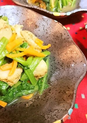 【ほうれん草とホタテのガーリック醤油】-レシピのメイン写真
