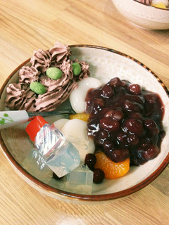 白玉クリームあんみつ-レシピのメイン写真
