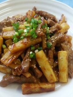豚肉と長芋のカレー風味炒め-レシピのメイン写真