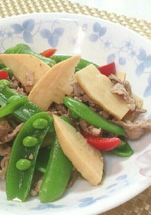 豚こま肉と春野菜のバター醤油炒め-レシピのメイン写真