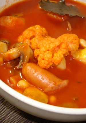 カリフラワーと大豆のトマトシチュー-レシピのメイン写真