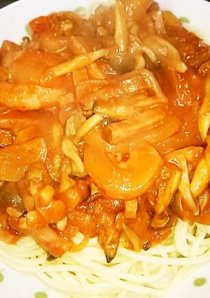 シーフードのトマトパスタ-レシピのメイン写真