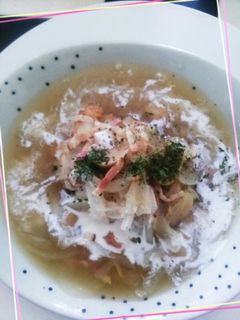 鳥モモ肉ホロホロ白ワイン煮込みスープ♪-レシピのメイン写真