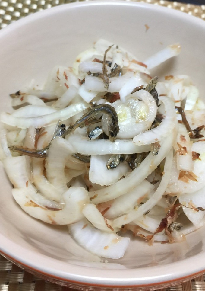 新玉ねぎとちりめんじゃこの和え物-レシピのメイン写真