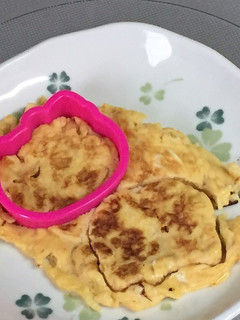 卵1個で!かわいいお弁当の卵焼き!-レシピのメイン写真