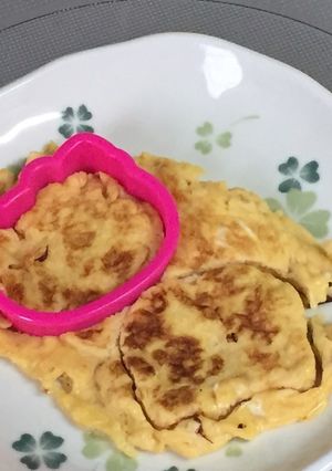 卵1個で！かわいいお弁当の卵焼き！-レシピのメイン写真