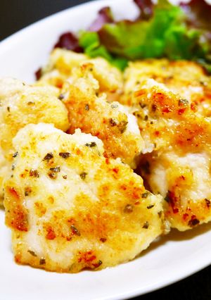 油大さじ１！鶏むね肉バジルレモン塩唐揚げ-レシピのメイン写真