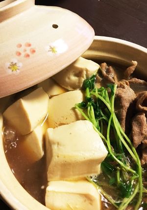 簡単・時短☆肉豆腐☆豆苗で栄養抜群-レシピのメイン写真