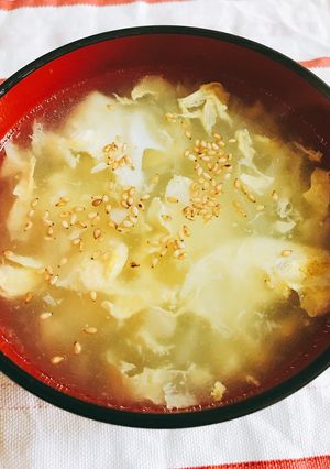 子供がゴクゴク飲むスープ（たまご）♡-レシピのメイン写真