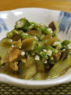 なすの搾菜おくらダレ-レシピのメイン写真