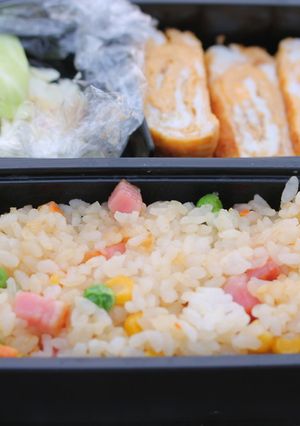 野菜ピラフとだし巻き卵の弁当-レシピのメイン写真
