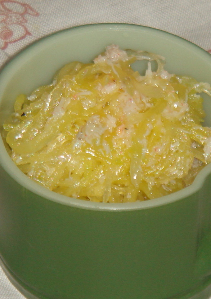 そうめんかぼちゃとかにほぐし身の和え物。-レシピのメイン写真