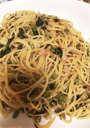 明日葉クルミ味噌パスタ-レシピのメイン写真