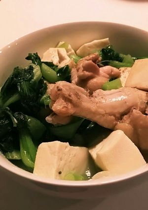 冷凍手羽元から作る♪減塩青梗菜あんかけ-レシピのメイン写真