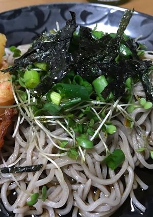 オリーブオイルと練り柚子胡椒で冷し蕎麦-レシピのメイン写真