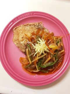 カレイの唐揚げ 旬の野菜あんかけ-レシピのメイン写真